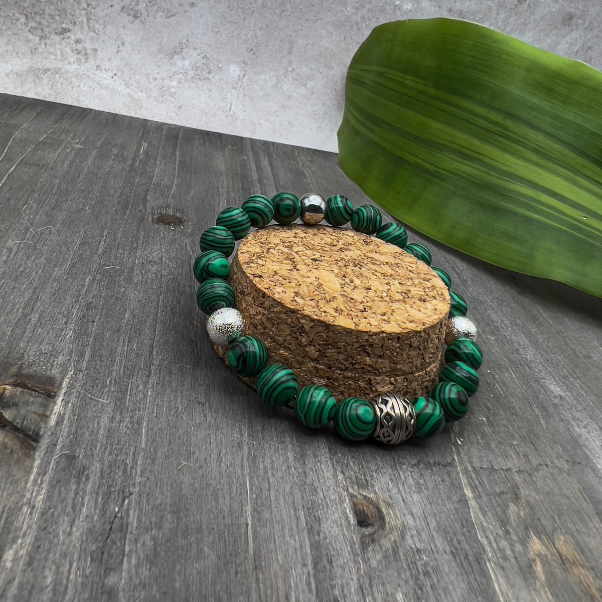 Genesis Collection - Green Malachite Stone Bracelet